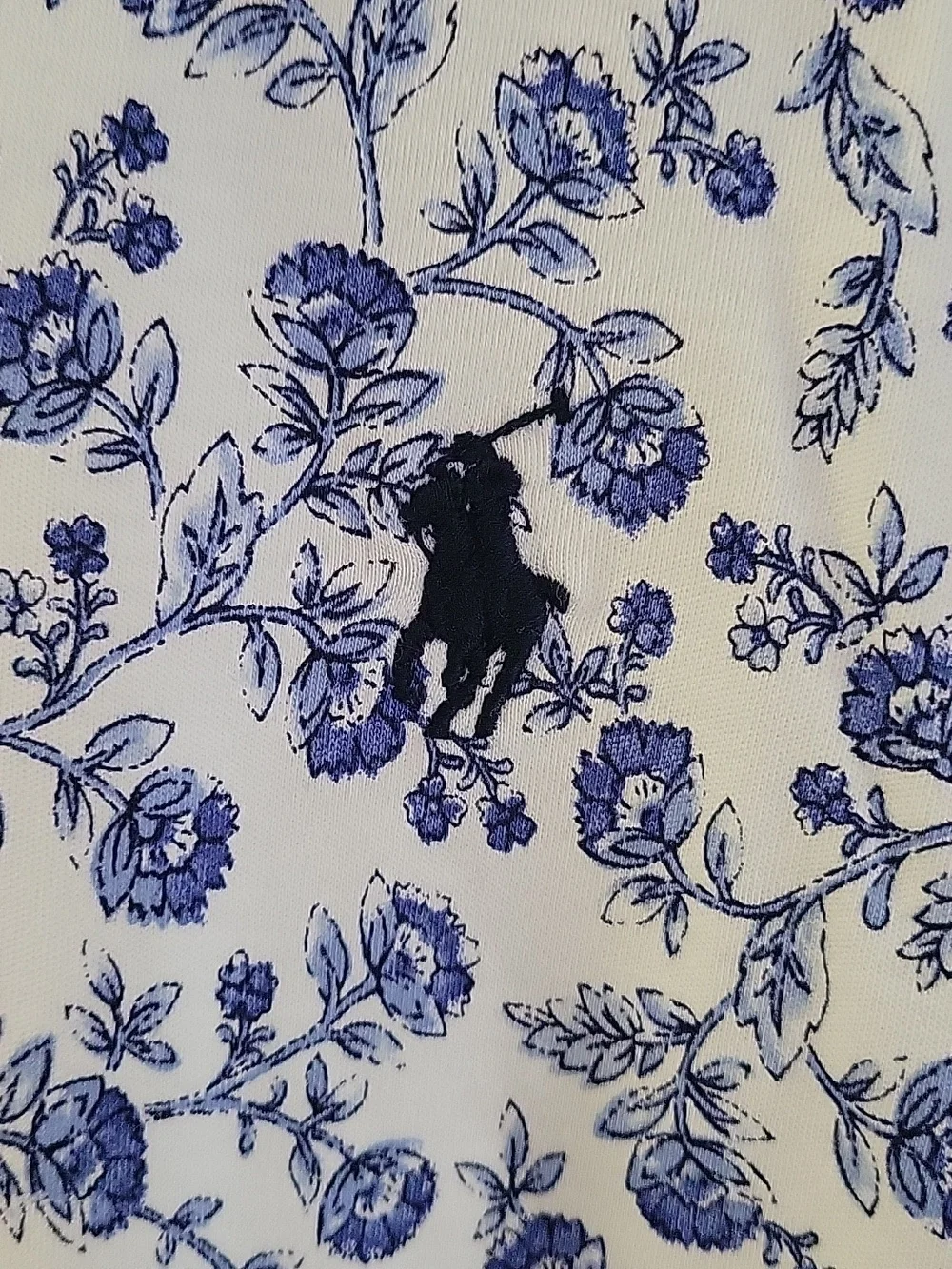 POLO RALPH LAUREN Floral-Print Soft Cotton Polo Shirt Sz 2 XLT